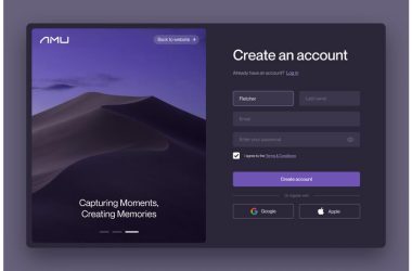 dark mode ui ux seamless login & signup